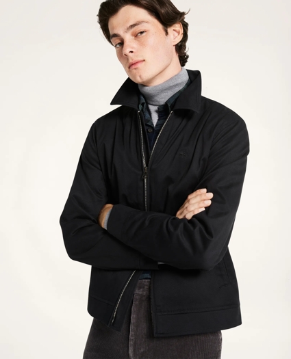 Stretch Cotton Twill Bomber Jacket, image 1