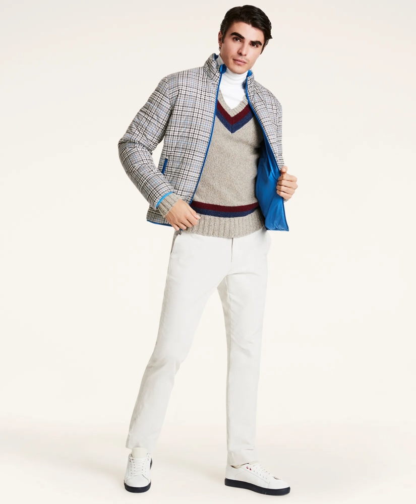 Reversible Plaid Quilted Puffer Jacket, image 2