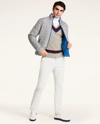 Reversible Plaid Quilted Puffer Jacket, image 2