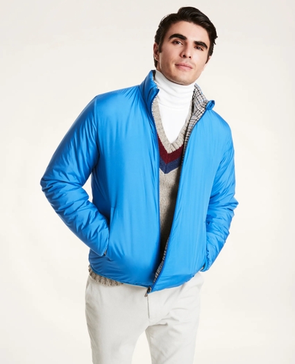 Reversible Plaid Quilted Puffer Jacket, image 3