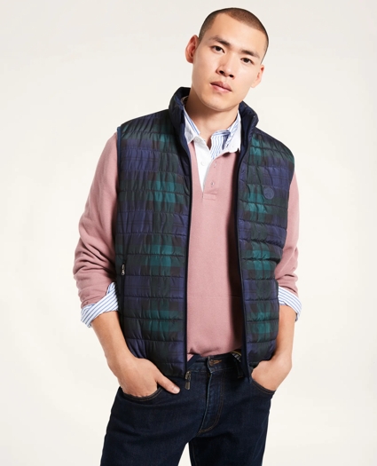 Black Watch Quilted Puffer Vest, image 1