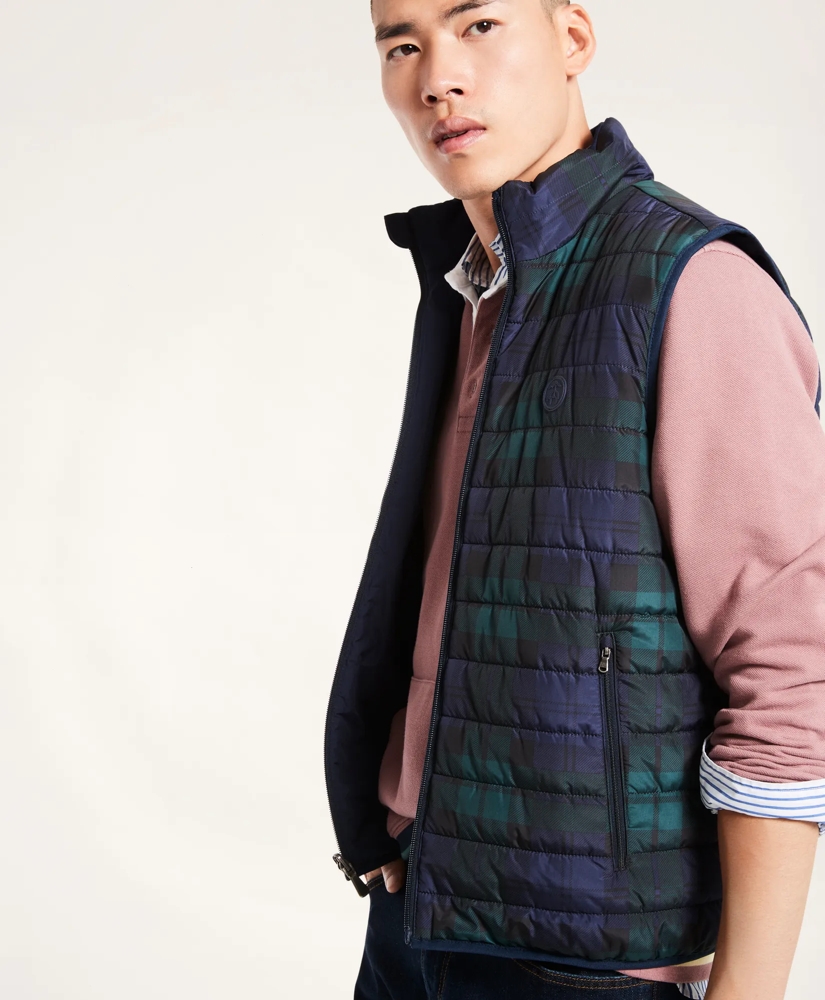 Black Watch Quilted Puffer Vest, image 3