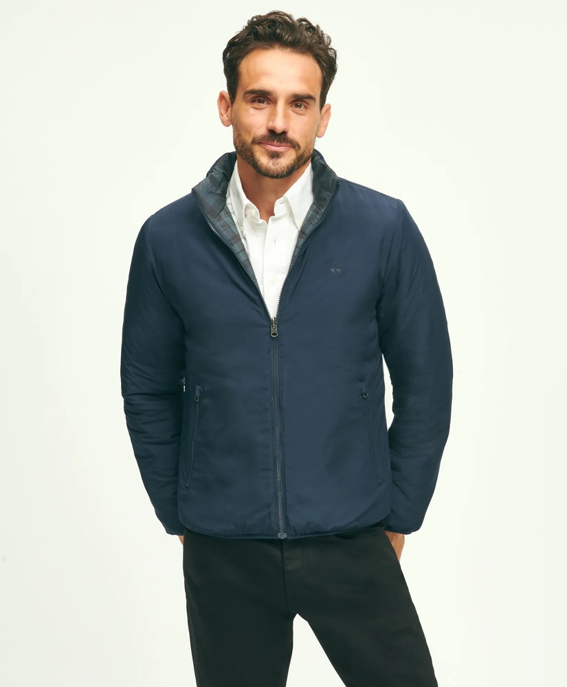 Reversible Black Watch Tartan Puffer Jacket, image 2
