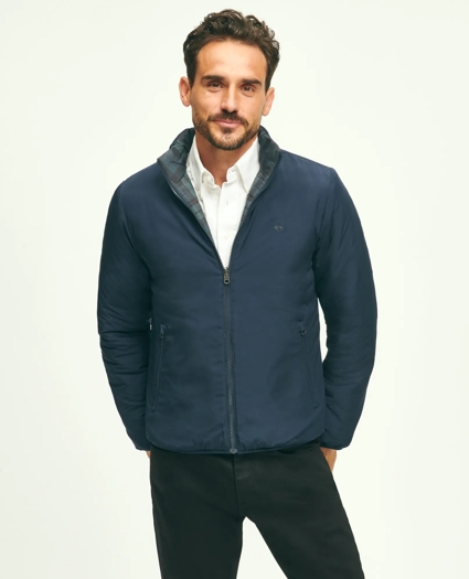 Reversible Black Watch Tartan Puffer Jacket, image 2