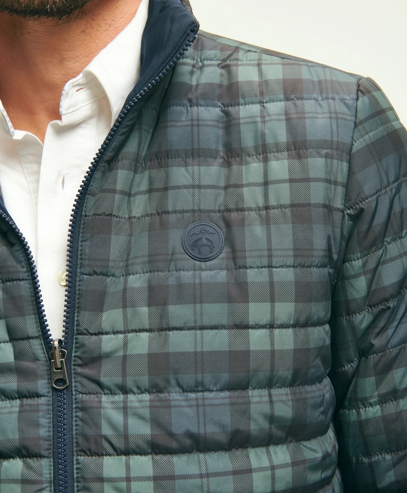Reversible Black Watch Tartan Puffer Jacket, image 4