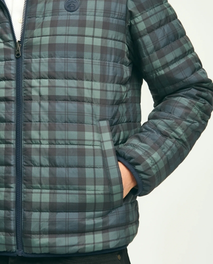 Reversible Black Watch Tartan Puffer Jacket, image 6