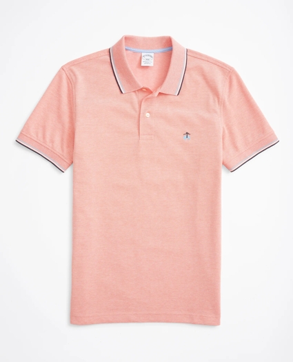 Slim-Fit Striped-Trim Performance Polo Shirt, image 1