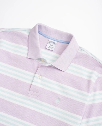 Slim-Fit BB#1-Striped Performance Polo Shirt, image 2