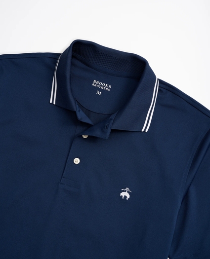 Striped-Trim Performance Series Polo Shirt, image 2
