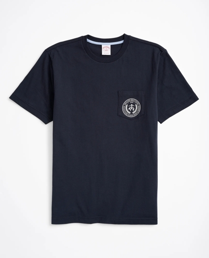 Crest-Graphic Pocket T-Shirt, image 1