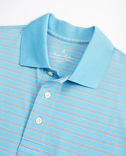 Brooks Brothers Stretch Performance Series Textured Bar Stripe Polo Shirt, image 2