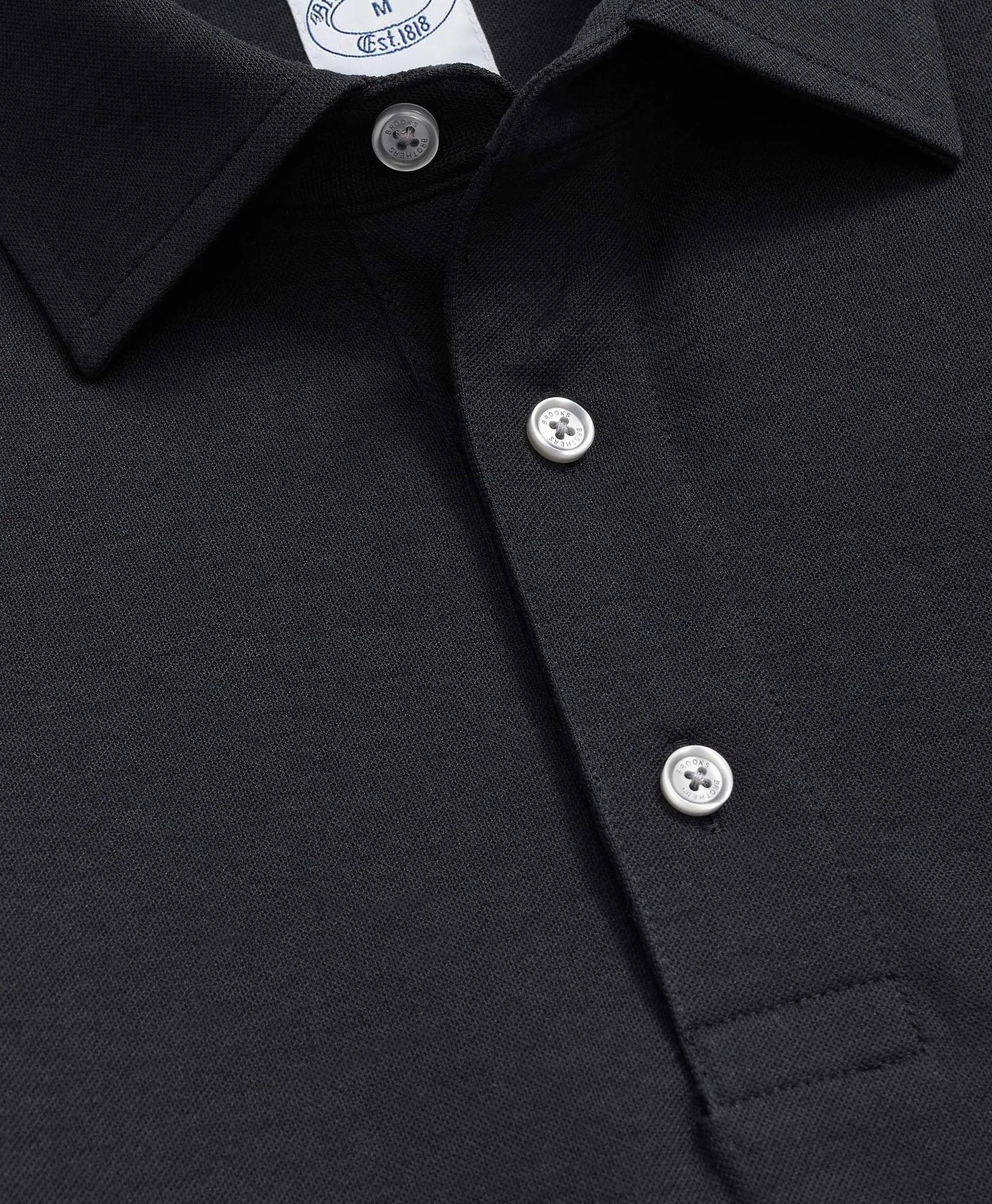 Spread Collar Long-Sleeve Polo Shirt, image 2