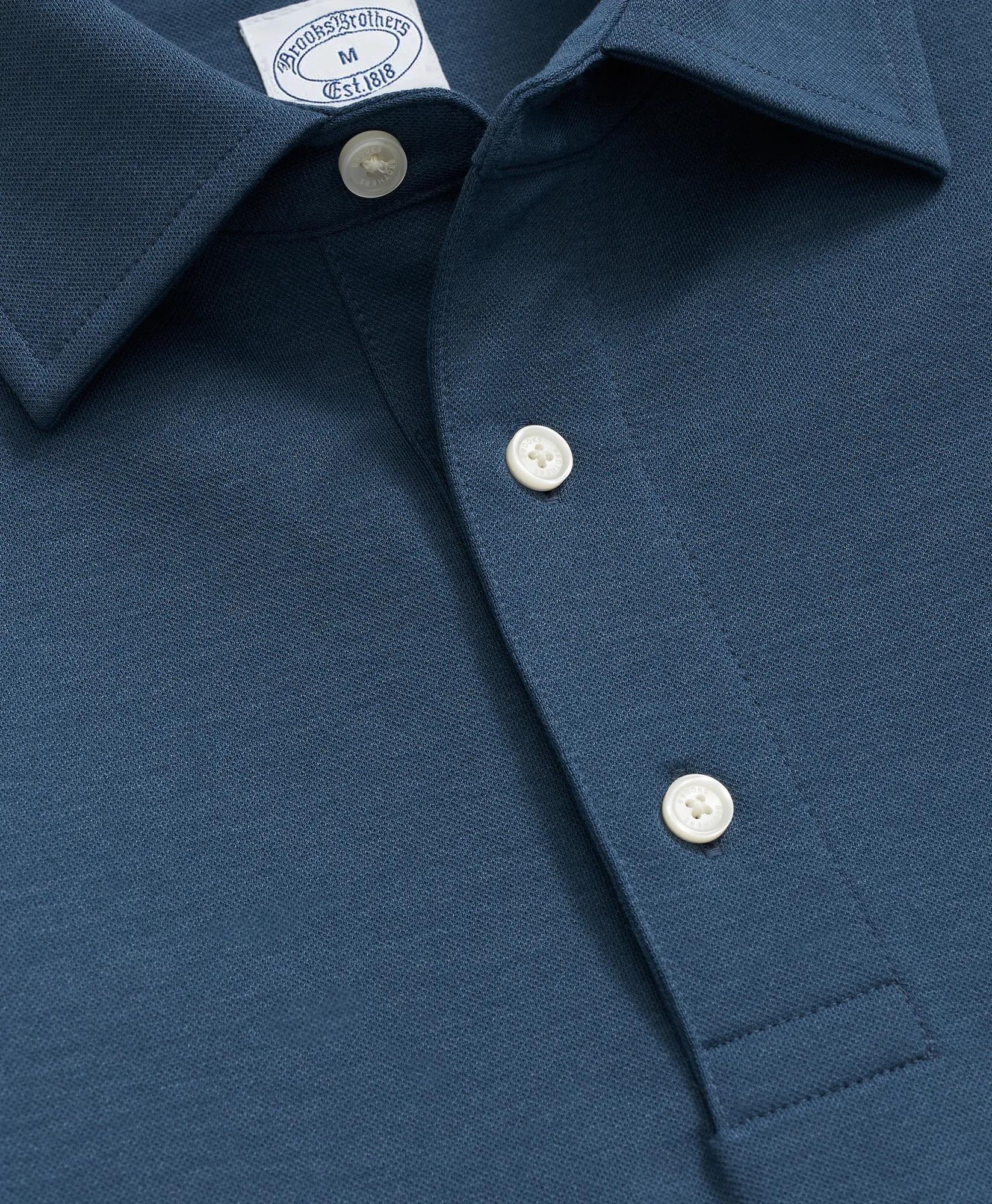 Spread Collar Long-Sleeve Polo Shirt, image 2