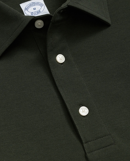 Spread Collar Long-Sleeve Polo Shirt, image 2
