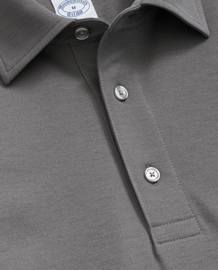 Spread Collar Long-Sleeve Polo Shirt, image 2
