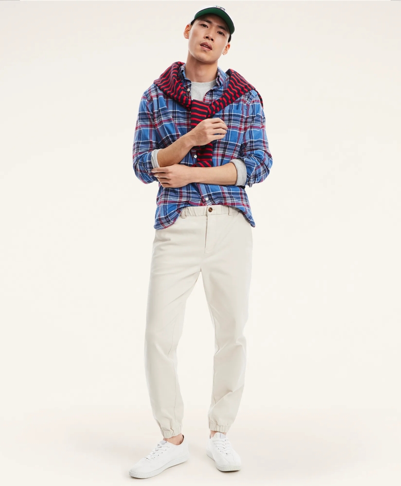 Stretch Cotton Twill Jogger Pants, image 2