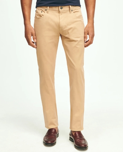 Slim Fit Five-Pocket Stretch Cotton Garment Dyed Pants, image 1