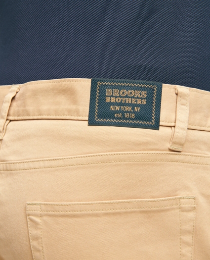 Slim Fit Five-Pocket Stretch Cotton Garment Dyed Pants, image 3