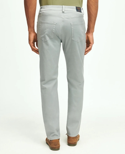 Slim Fit Five-Pocket Stretch Cotton Garment Dyed Pants, image 2