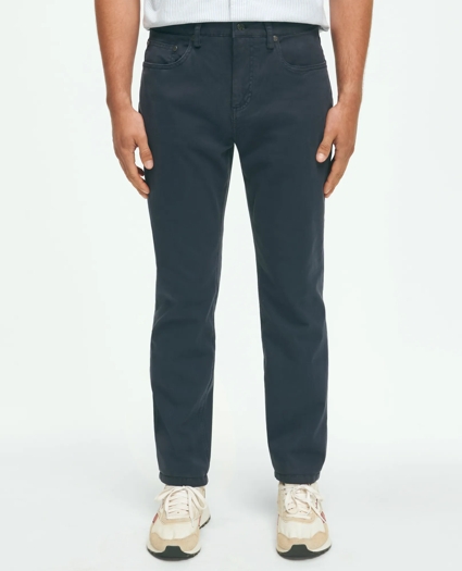 Slim Fit Five-Pocket Stretch Cotton Garment Dyed Pants, image 1
