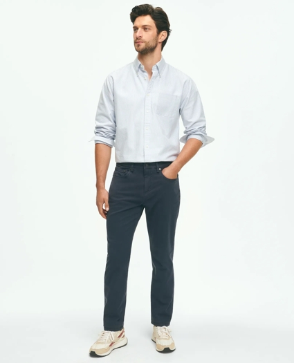 Slim Fit Five-Pocket Stretch Cotton Garment Dyed Pants, image 2