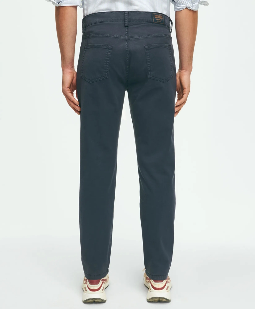 Slim Fit Five-Pocket Stretch Cotton Garment Dyed Pants, image 3