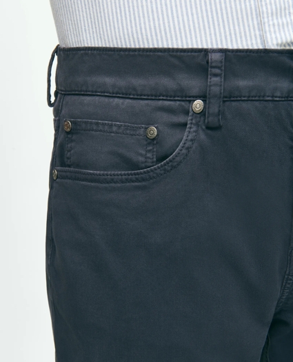 Slim Fit Five-Pocket Stretch Cotton Garment Dyed Pants, image 4