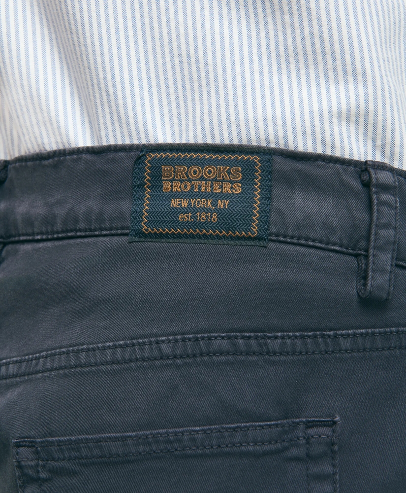 Slim Fit Five-Pocket Stretch Cotton Garment Dyed Pants, image 5