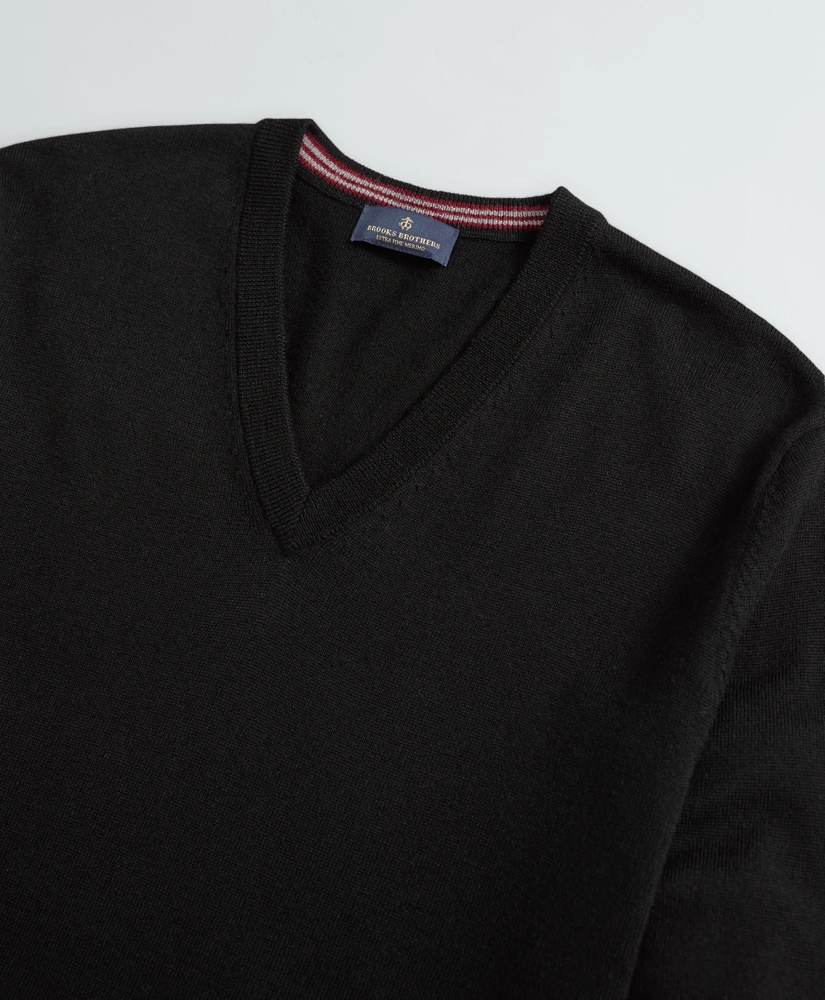 Washable Merino Wool V-Neck Sweater