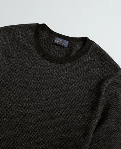 Washable Merino Wool Herringbone Sweater, image 2