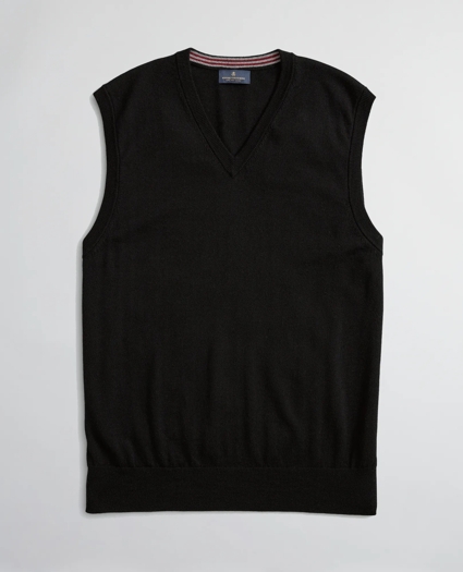 Washable Merino Wool V-Neck Vest, image 1
