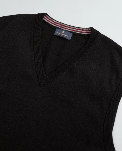 Washable Merino Wool V-Neck Vest, image 2