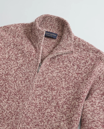 Marled Stretch Merino Wool-Blend Zip Cardigan, image 2