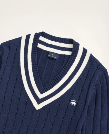 Cotton Tennis Sweater, image 2