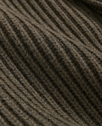 Ribbed Cotton Shawl Collar Cardigan, image 3