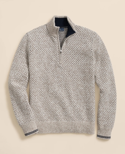 Merino-Wool Blend 1818 Dot Half-Zip Sweater, image 1