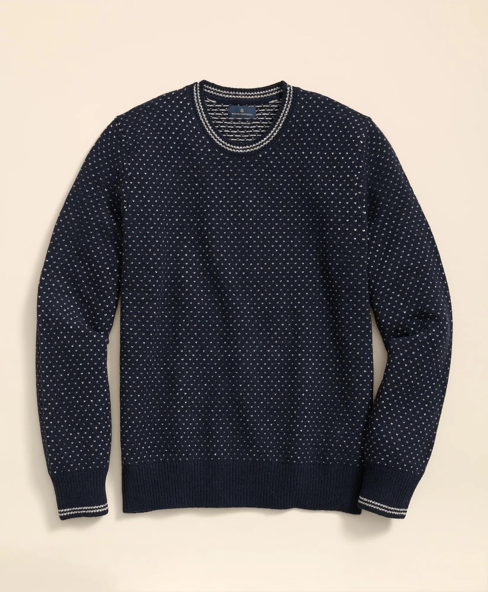 Merino-Wool Blend 1818 Dot Sweater, image 1