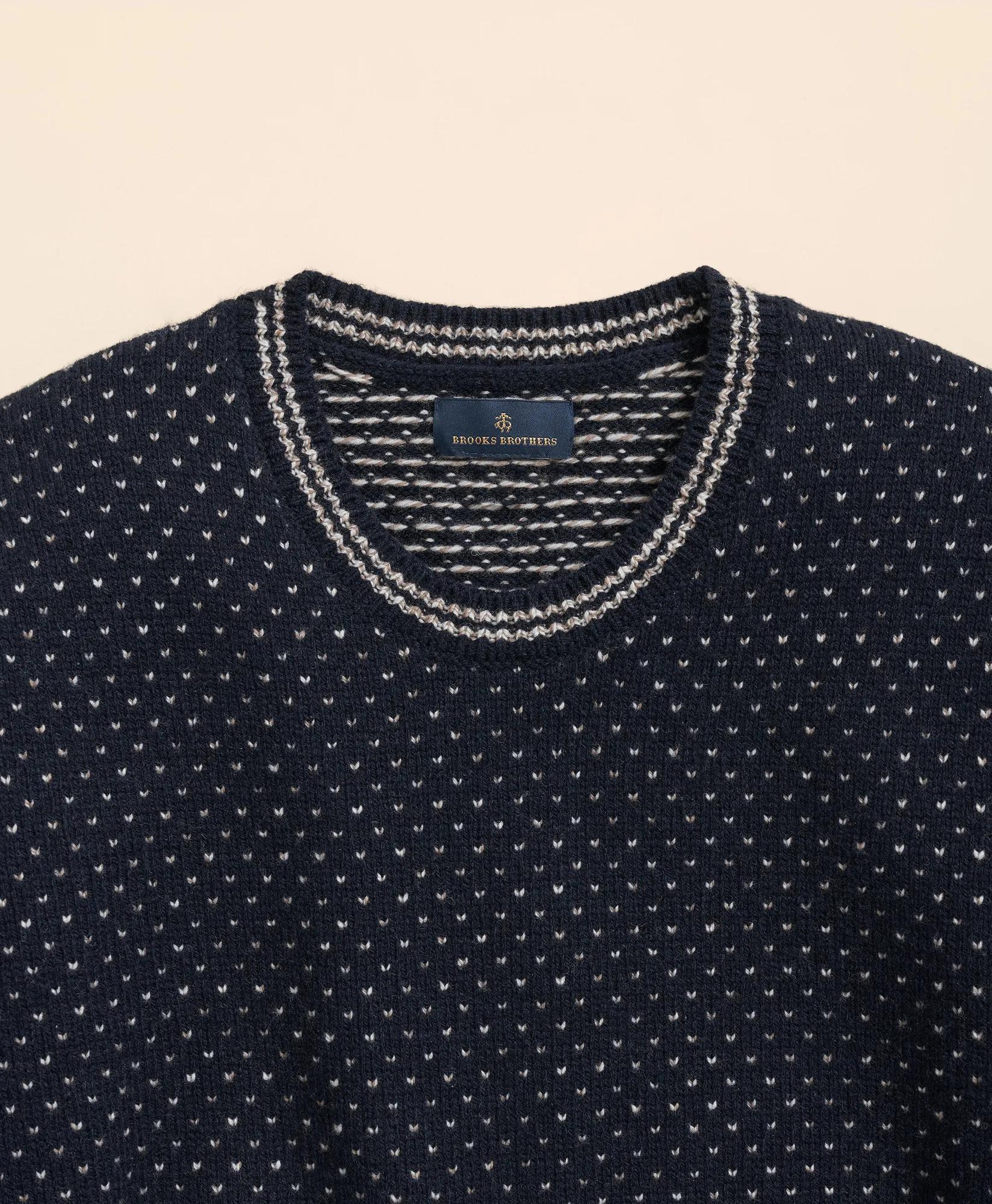 Merino-Wool Blend 1818 Dot Sweater, image 2