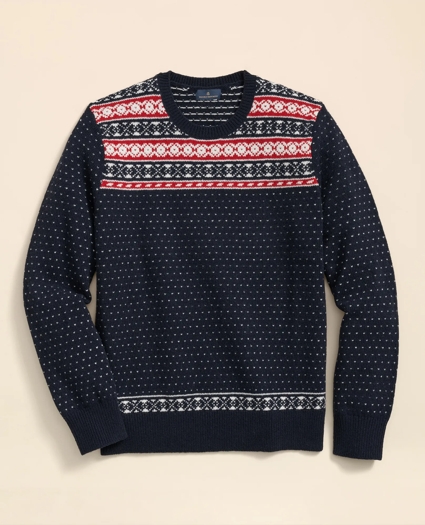 Merino-Wool Blend Fair Isle Sweater, image 1