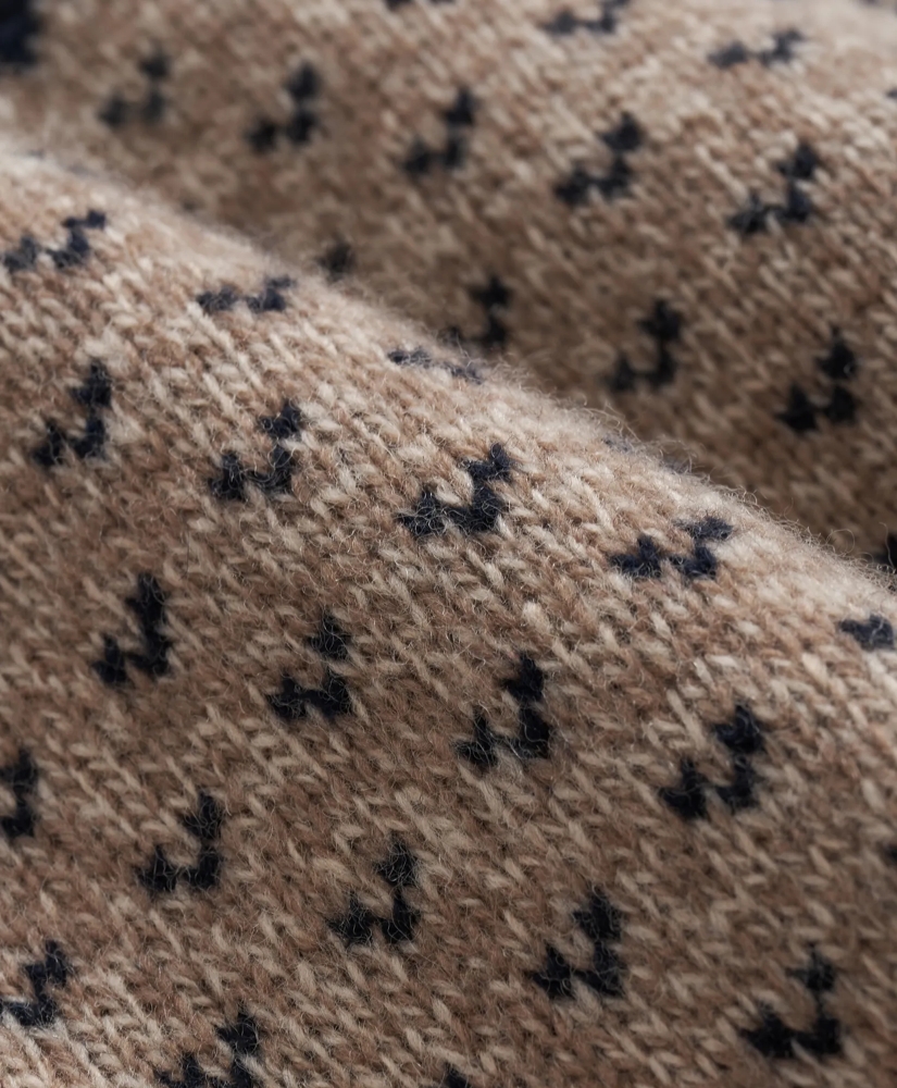 Merino-Wool Blend Jacquard Moose Sweater, image 3