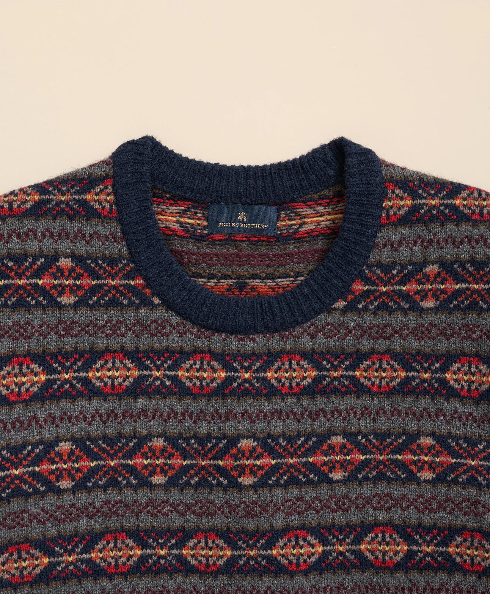 Merino-Wool Blend Heritage Fair Isle Sweater, image 2