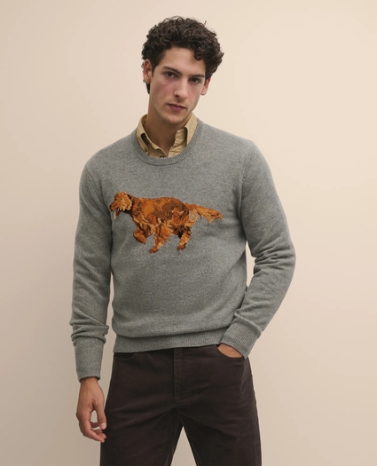 Wool Blend Intarsia Dog Sweater, image 1
