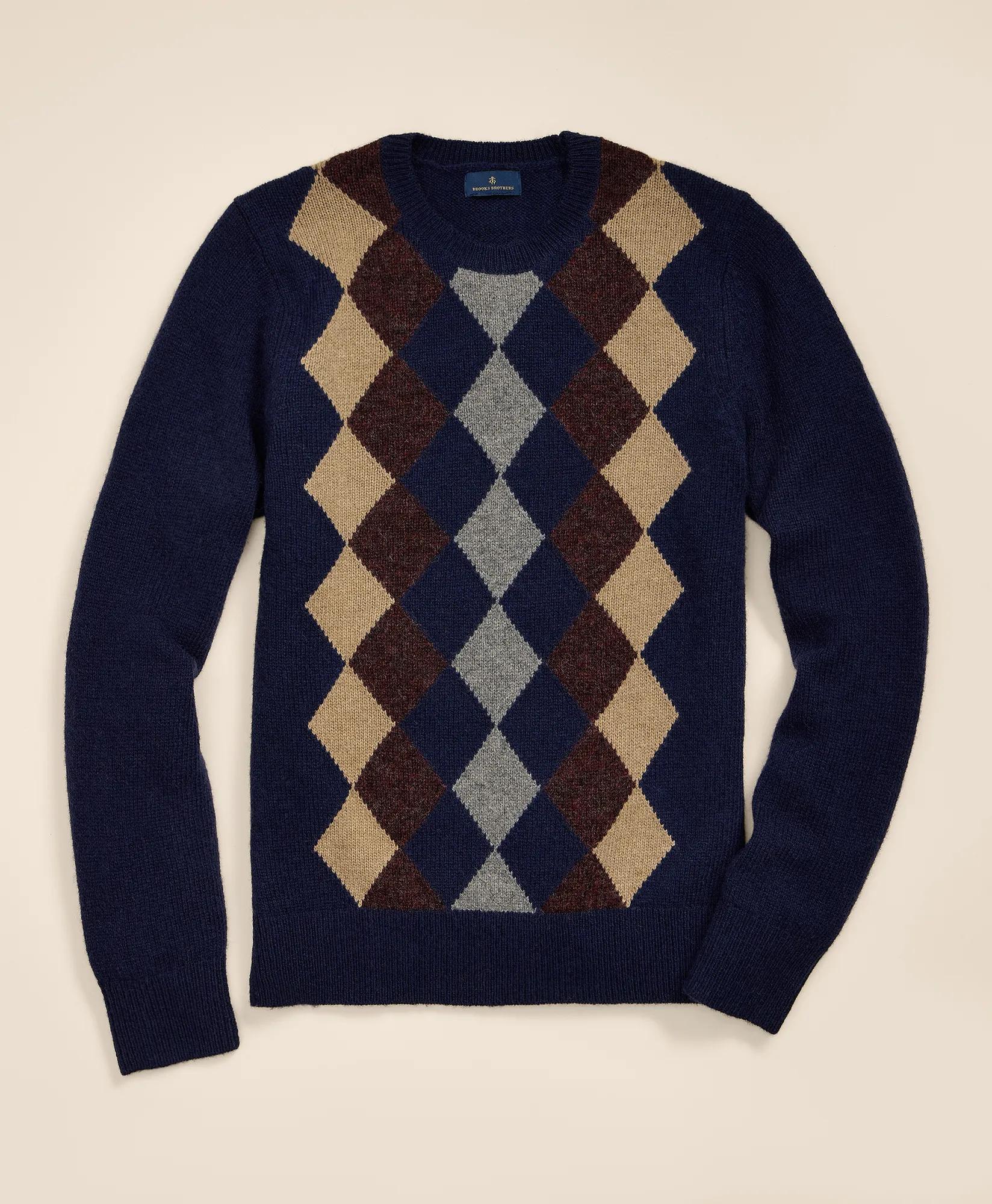Wool Argyle Sweater, image 1
