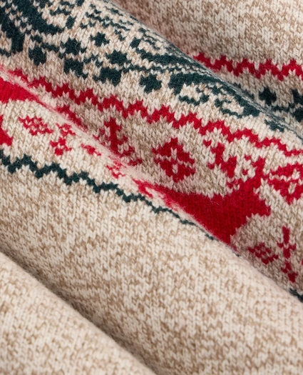 Italian Merino Wool-Blend Jacquard Reindeer Sweater, image 3