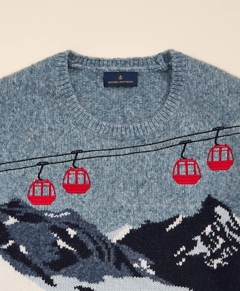 Wool-Blend Ski Intarsia Sweater, image 6