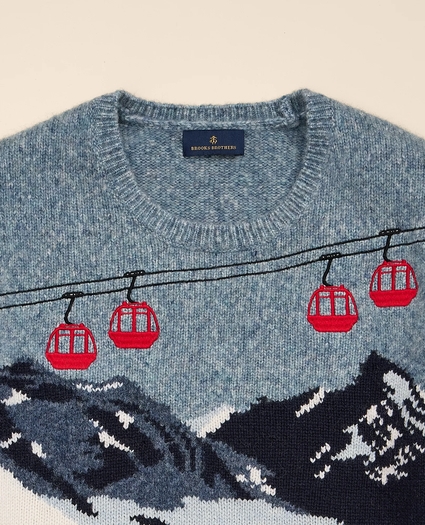 Wool-Blend Ski Intarsia Sweater, image 6