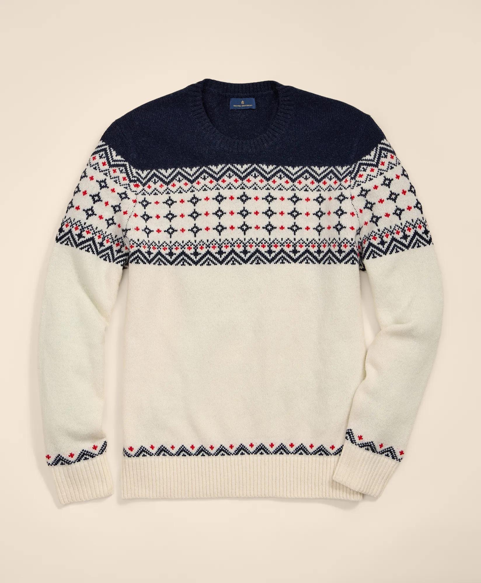 Merino Wool-Blend Archive Fair Isle Yoke Sweater, image 1
