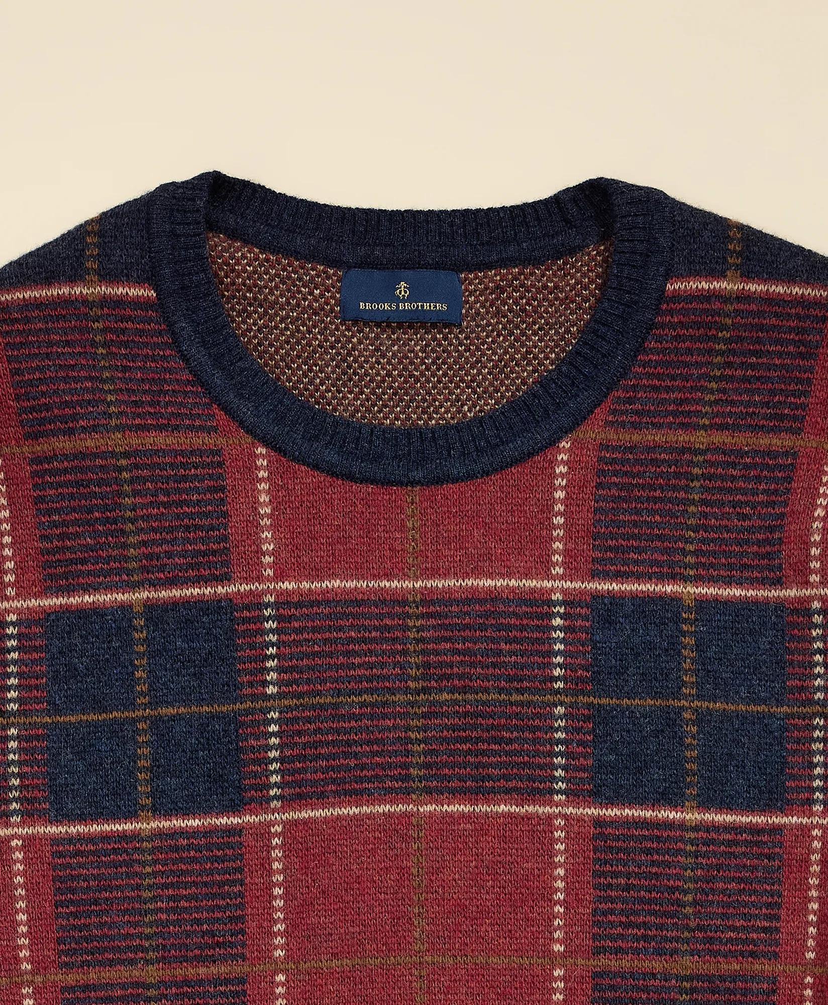 Wool Blend Jacquard Plaid Sweater, image 2