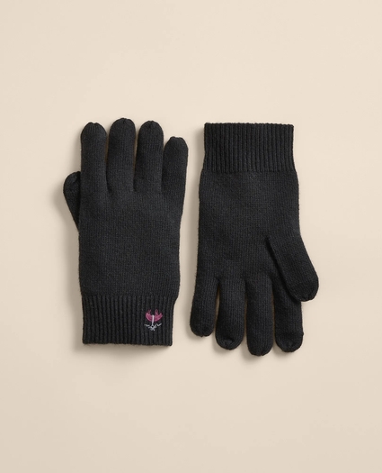 Wool-Cashmere Blend Knit Touchscreen Gloves