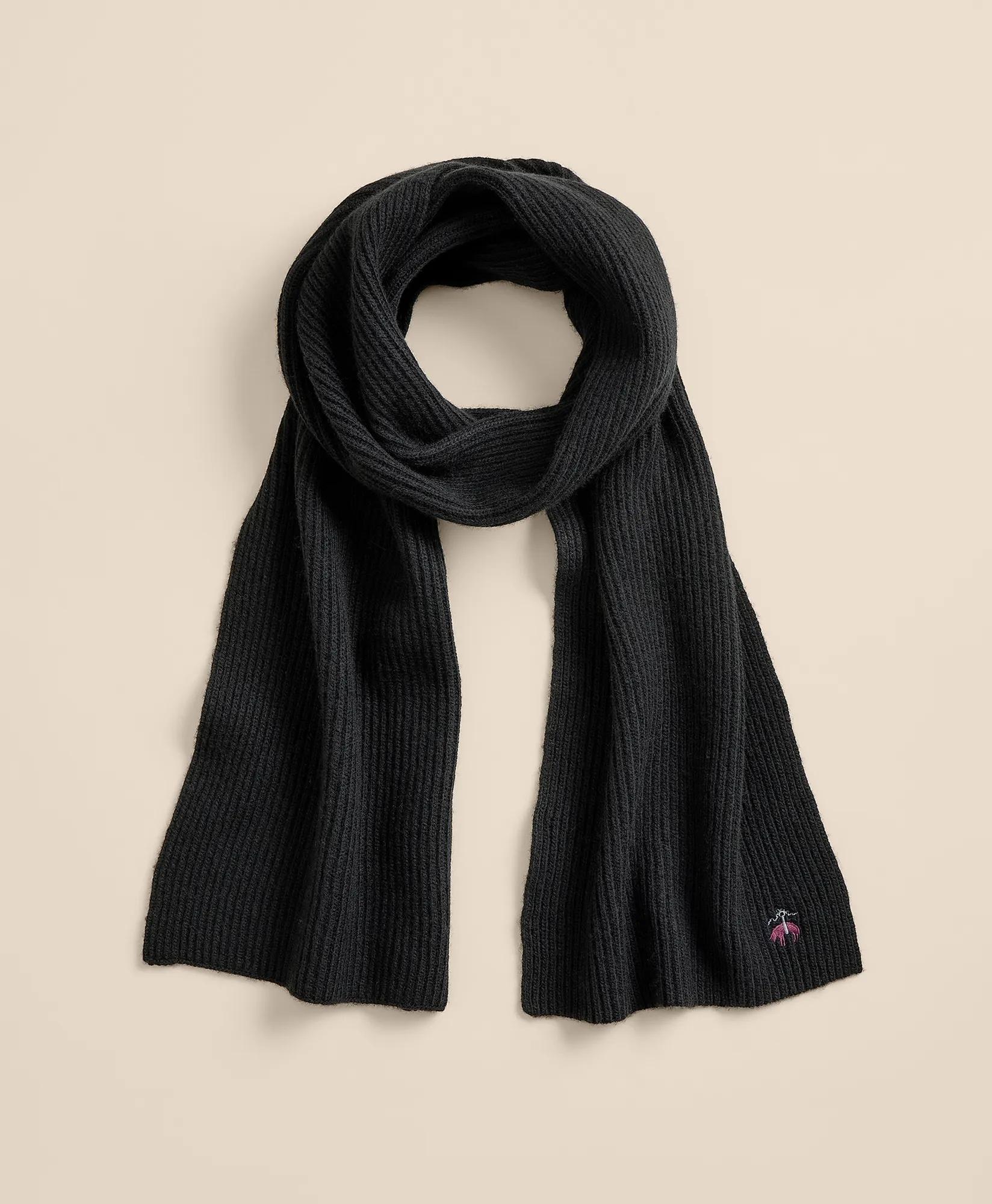 Wool-Cashmere Blend Ribbed Scarf, image 1